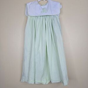 Remember Nguyen seer suckered float dress with collar embroidered A size 5